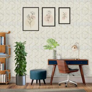 self adhesive geometric wallpaper